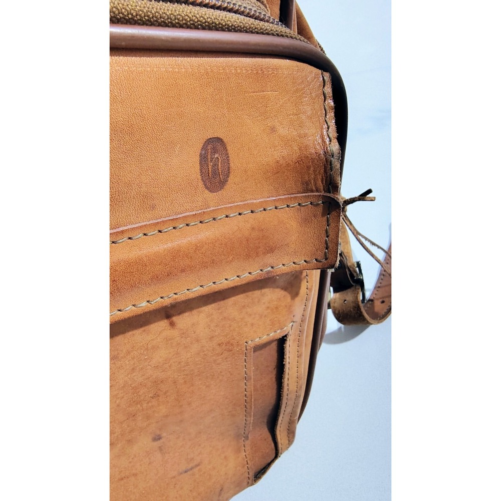 Vtg Leather Briefcase Hartmann Luggage Shoulder Carry On Bag Shoulder Strap+ Key - Picture 2 of 15